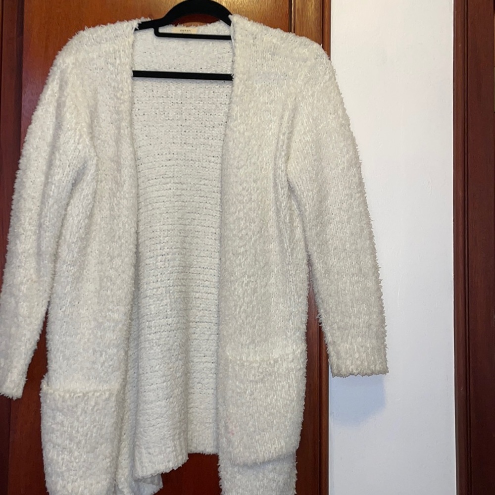 cream fluffy cardigan